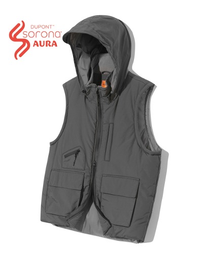 (VLAD) 2WAY AUTHENTIC PADDED VEST_CHARCOAL GRAY