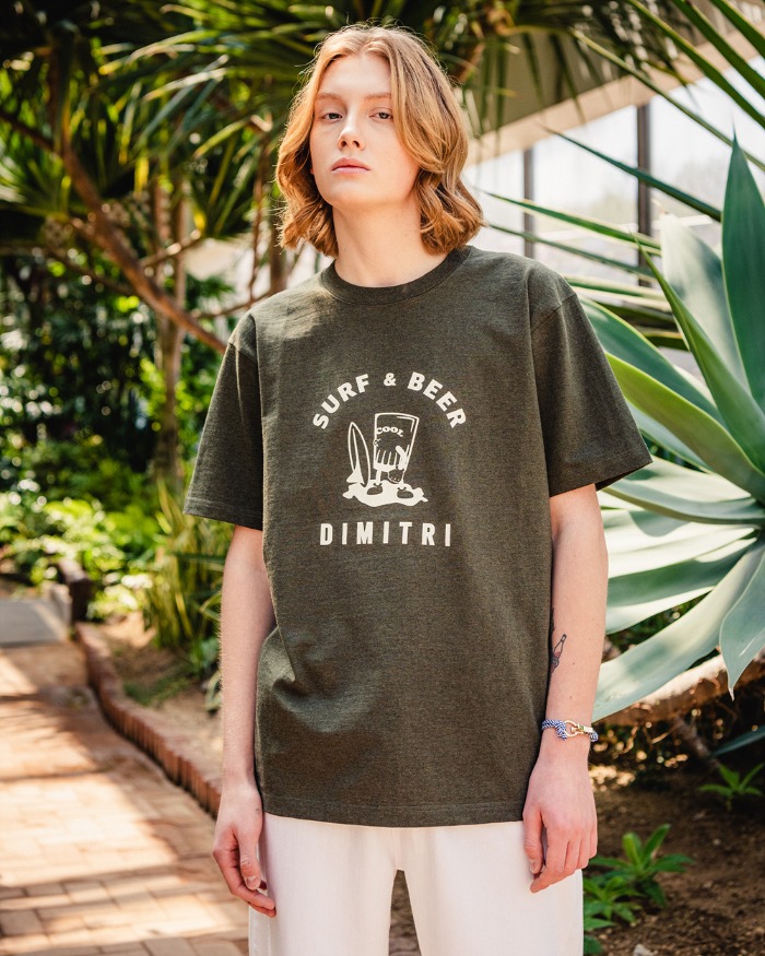 DYMAX SURF &amp; BEER T-SHIRTS OLIVE